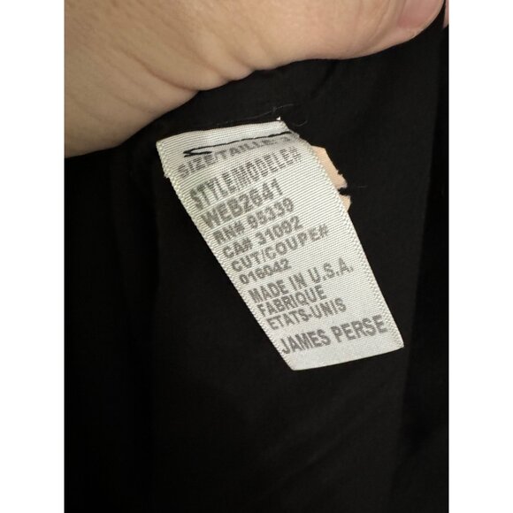 Standard james perse wrap front blouse draped long line deep cut long sleeve 3 L - Picture 6 of 6